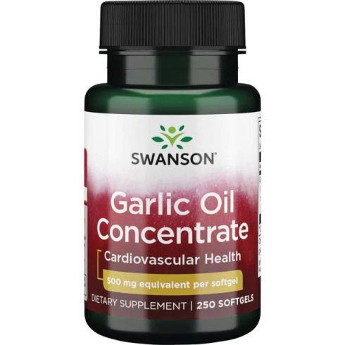 Swanson Garlic Oil Cocentrate (Fokhagyma olaj koncentrátum) 500mg 250 kapszula