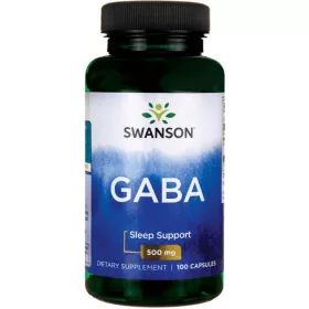 Swanson GABA 500 mg 100 Kapseln Gamma-Aminobuttersäure