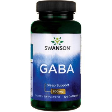 Swanson GABA 500mg 100 kapszula gamma-amino-vajsav