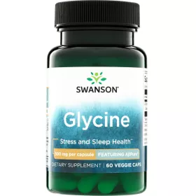   Swanson Glycin 500 mg 60 Kapseln AjiPure Glycin in pharmazeutischer Qualität