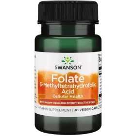 Swanson Folat 800 mcg 30 Kapseln 5-Methyltetrahydrofolsäure
