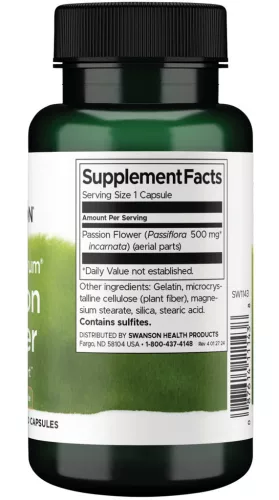 Swanson Passionsblume 500 mg 60 Kapseln