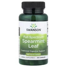 Swanson Spearmint Leaf 400mg 60 Kapseln Spearmintblatt