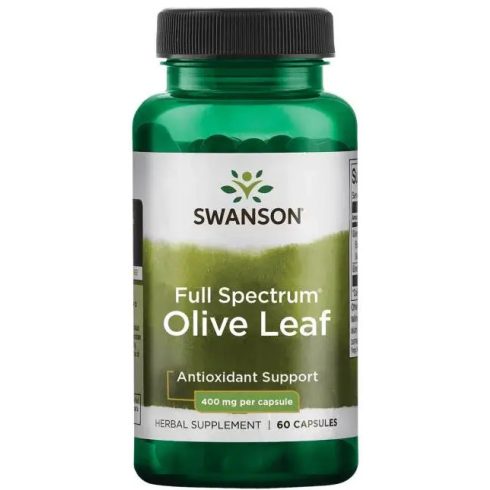 Swanson Olive Leaf (Oliva levél) 400mg 60 kapszula
