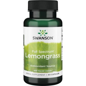 Swanson Lemongrass (Citromfű) 400mg 60 kapszula