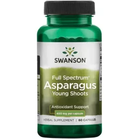   Swanson Spargel 400 mg Vollspektrum-Spargelsprossenextrakt 60 Kapseln