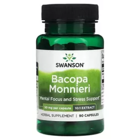 Swanson Bacopa Monnieri 50mg 90 Kapseln (10:1 Extrakt)