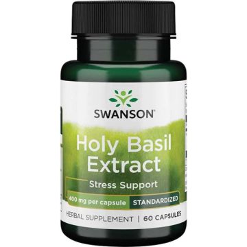   Swanson Holy Basil Extract 400mg (Szent bazsalikom - Tulsi) 60 kapszula