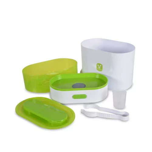STERILISATOR 3-in-1-Sterilisator für 6 Flaschen, Heiz- und Dampffunktion, 550 W, GRÜN