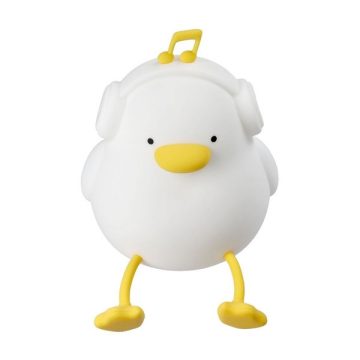   Art Deco hangjegyes csirke alakú éjjeli lámpa, USB, 1200mAh, fehér