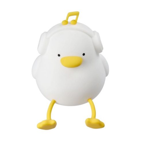 Art Deco hangjegyes csirke alakú éjjeli lámpa, USB, 1200mAh, fehér