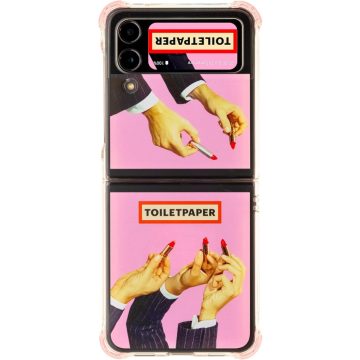  Samsung Galaxy Flip4 Toiletpaper rúzs mintás gyári tok, rózsaszín (GP-FPF721HICPY)