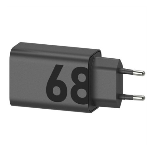 Moto Etron USB-C hálózati töltő kábellel, 68W, fekete