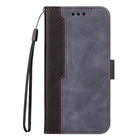 Apple Wooze Colour Wallet iPhone 16 Pro Max oldalra nyíló tok, stand, kártyatartóval, kézpánttal, szürke