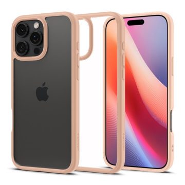   Spigen Ultra Hybrid iPhone 16 Pro tok, Rose Titanium, átlátszó-rozéarany
