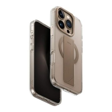   Uniq Heldro Max iPhone 16 Pro MagSafe tok kitámasztóval, arany