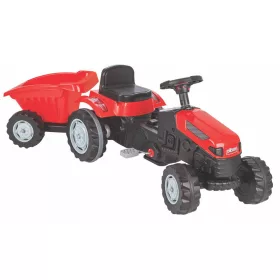 Pilsan Traktor mit Tretanhänger 07316 rot