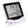 THERMOMETER hőmérő, páratartalom mérővel és digitális órával ZÖLD/FEHÉR