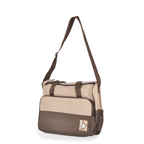 STELLA Wickeltasche, 5-teiliges Set mit Windelüberzug, BRAUN/BEIGE