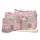 STELLA Wickeltasche, 5-teiliges Set mit Windelüberzug, Rosa/Beige