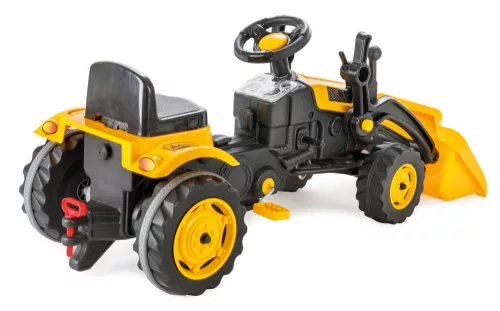 Pilsan-Traktor mit Frontlader, schwarz/gelb