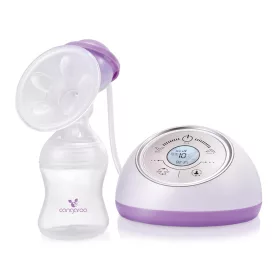   Elektrische Milchpumpe Cangaroo Elegance mit 10 Stufen und 1 Wassertank, weiß/lila