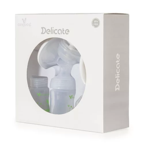 Cangaroo Delicate mauális mellszívó 2 cumisüveggel fehér