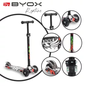 BYOX Rapture Scooter Vorderrad Doppelrad schwarz