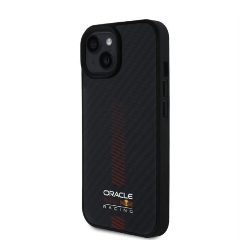 Red Bull Powerbar iPhone 15 Carbon MagSafe tok, fekete