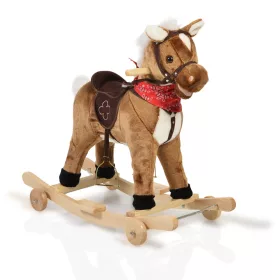 Moni Toys Schaukelpferd mit Rädern, Chipper, dunkelbraun