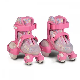   Byox Rollschuhe Little Beetle Doppelreihenrollen, 26-29 Zoll, Mädchen, PINK