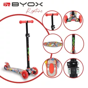BYOX Rapture Scooter Vorderrad Doppelrad rot