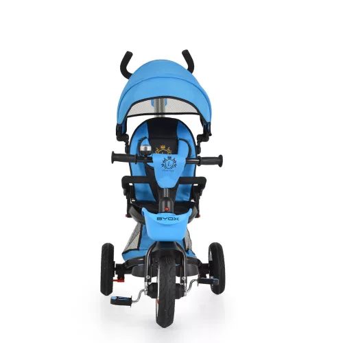BYOX Flexy Lux Dreirad mit Schiebegriff für Eltern, blau