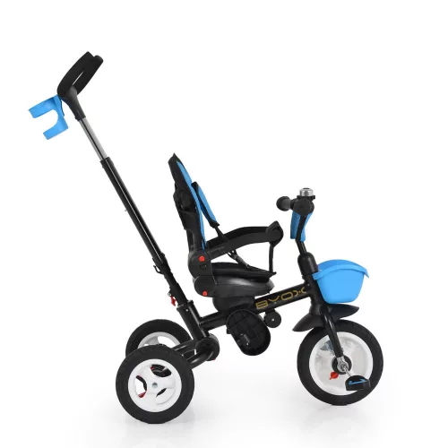 BYOX Flexy Lux Dreirad mit Schiebegriff für Eltern, blau