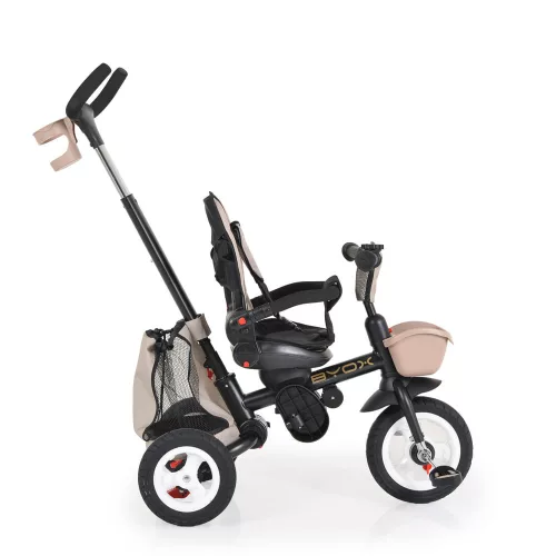 BYOX Flexy Lux Dreirad mit Schiebegriff für Eltern, beige