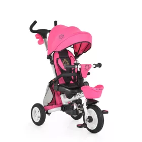 BYOX Flexy Lux Dreirad mit Schiebegriff für Eltern, rosa