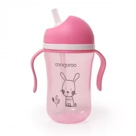 Kängurubecher, Hasenbecher, 300 ml, rosa