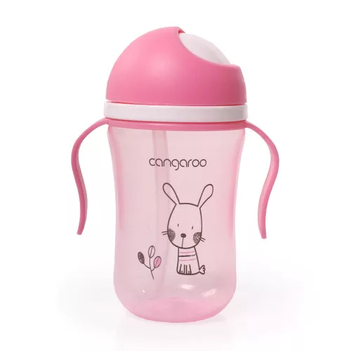Kängurubecher, Hasenbecher, 300 ml, rosa