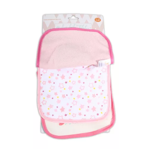 TIBBY Lätzchen, 3-teilig, Neugeborenengröße, Rosa