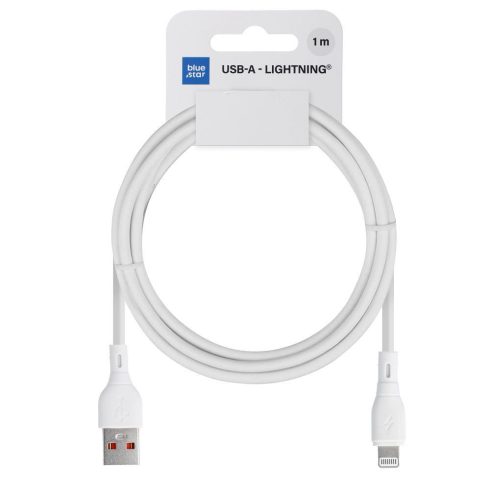 BLUE STAR ECO 2,4 A USB-A és Lightning kábel PJ68-24-2.4, 1m, fehér
