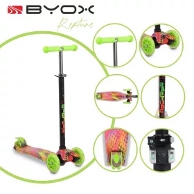 BYOX Rapture Scooter Vorderrad Doppelrad grün