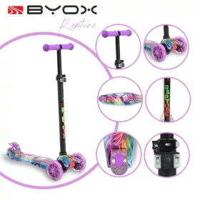 BYOX Rapture Scooter Vorderrad Doppelrad lila