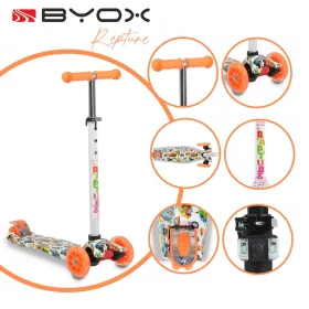 BYOX Rapture Scooter Vorderrad Doppelrad orange