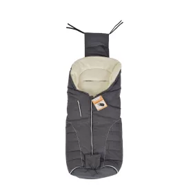 Kuscheliger Winterfellbeutel für Kinderwagen GRAU
