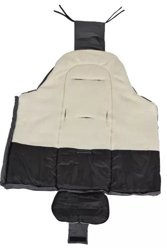 Kuscheliger Winterfellbeutel für Kinderwagen GRAU