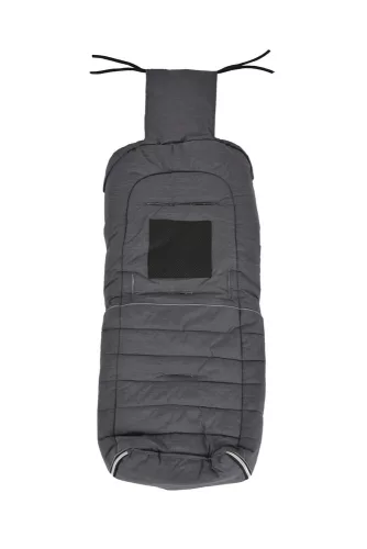 Kuscheliger Winterfellbeutel für Kinderwagen GRAU