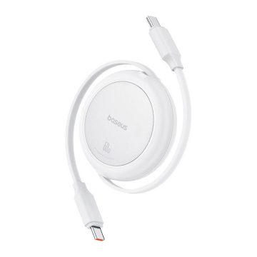   Baseus Free2Pull Mini USB-C to USB-C USB kábel, 60W, 1m, fehér