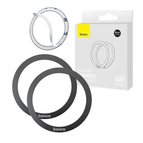 Baseus Halo Mágneses gyűrű telefonokhoz, MagSafe, fekete