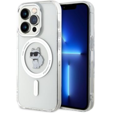   Karl Lagerfeld IML Choupette Apple iPhone 15 Pro MagSafe tok, átlátszó