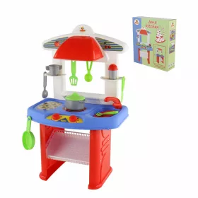 Polesie Toys kleine Küche JANA mit Geschirr 49 cm ROT/blau